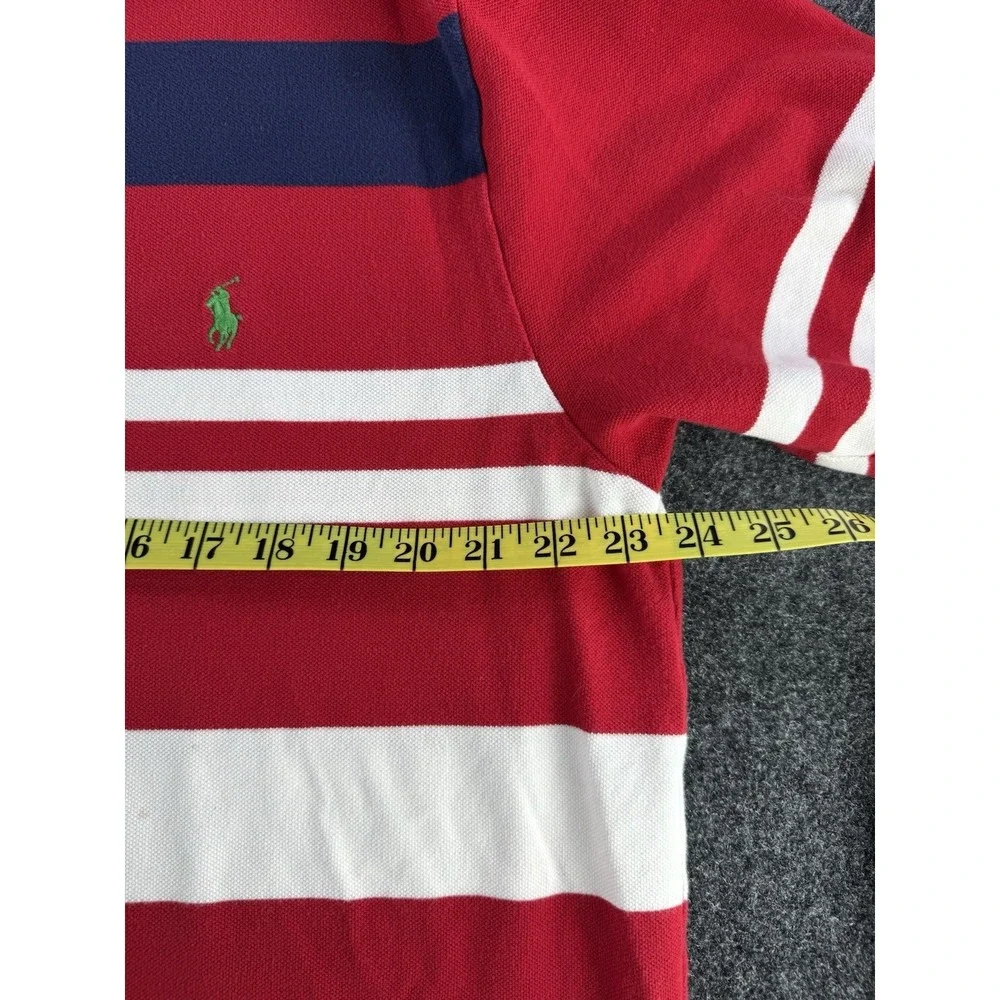 Polo Ralph Lauren XL Tall Red Stripe Rugby Polo Shirt Pony Logo